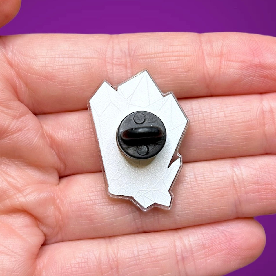 Irish Flag Colors Crystal Cluster Acrylic Pin