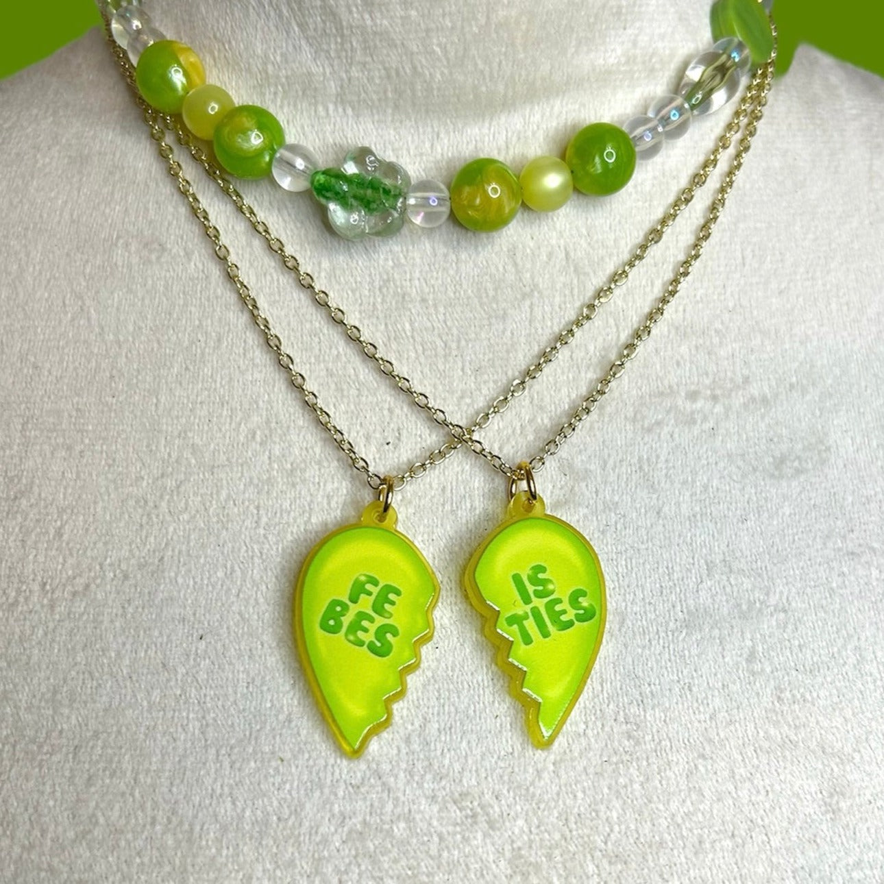 Feis Besties Acrylic Necklace Set