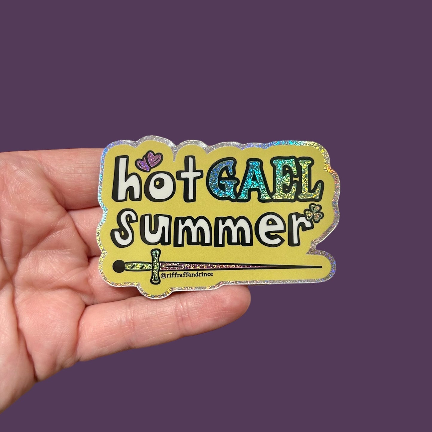 Hot Gael Summer Glitter Sticker