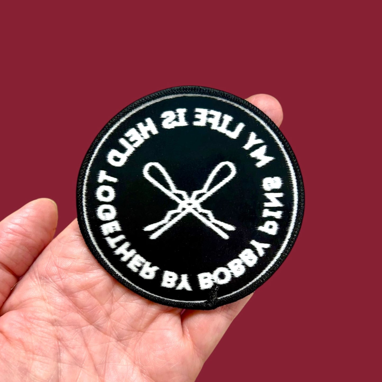 My Life Is Held Together by Bobby Pins Iron-On Patch