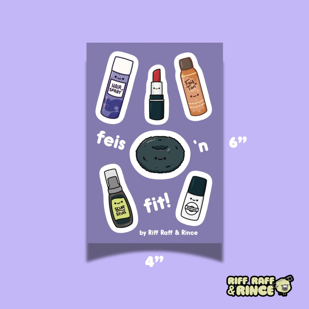 Cute Feis ‘n Fit Sticker Sheet