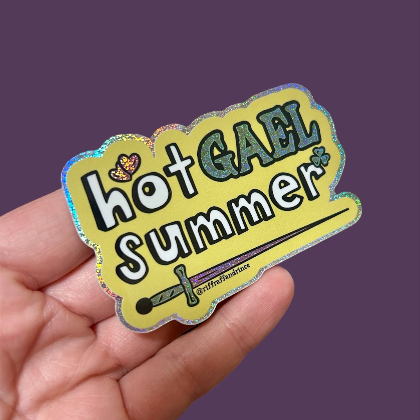 Hot Gael Summer Glitter Sticker