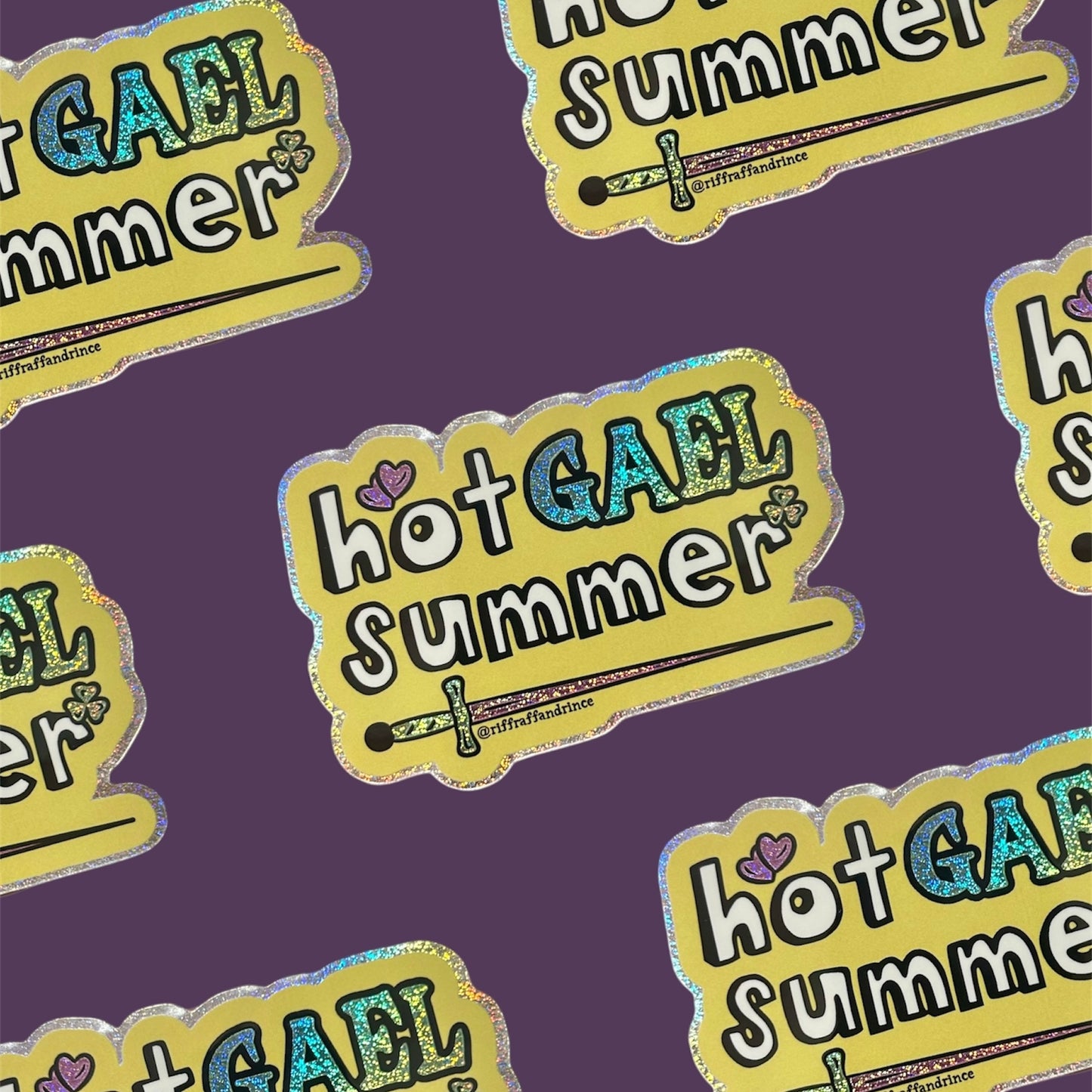 Hot Gael Summer Glitter Sticker