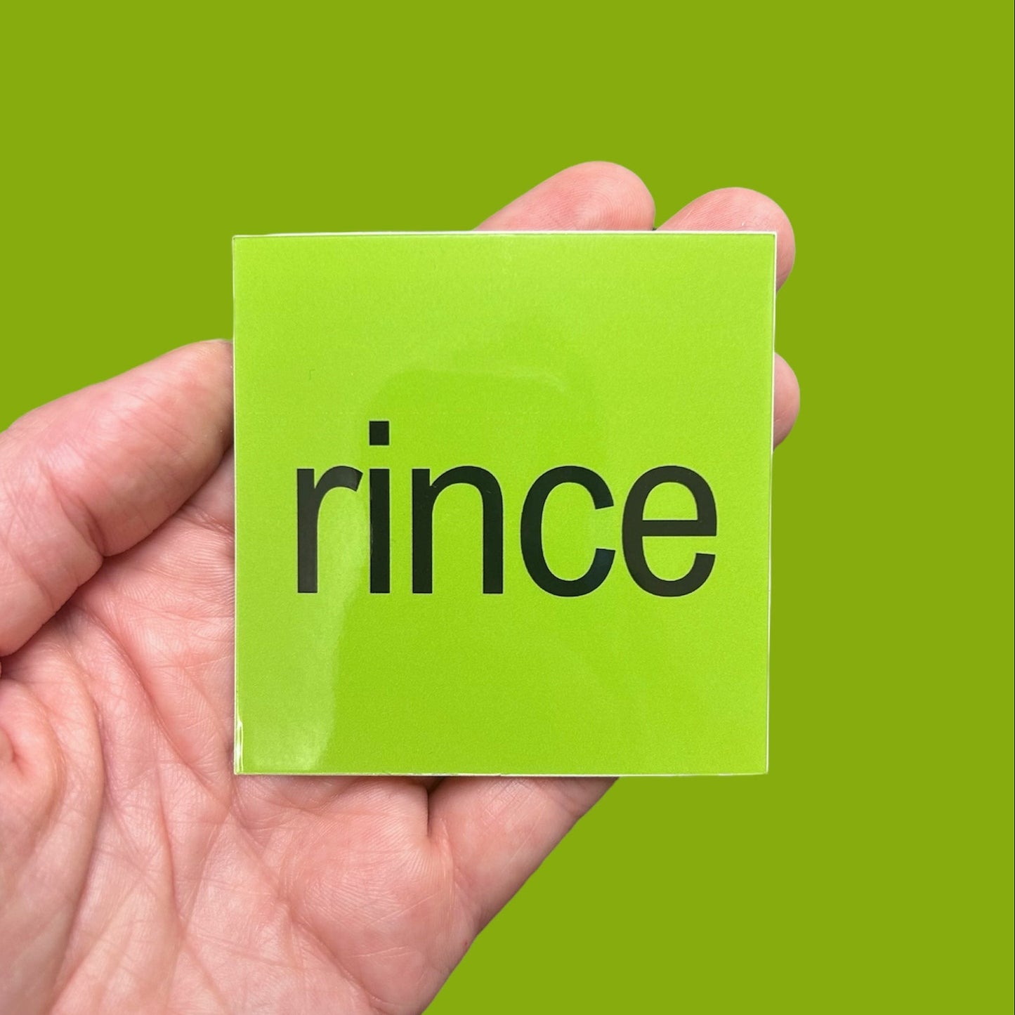 Rince Green Square Sticker