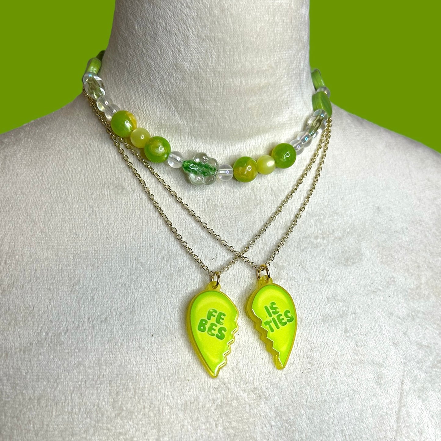 Feis Besties Acrylic Necklace Set