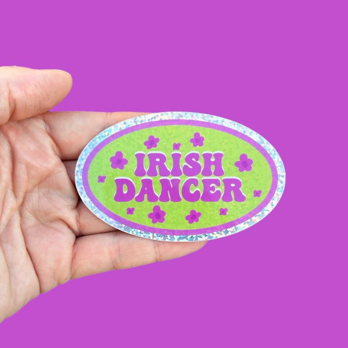 Irish Dancer Y2K Glitter Sticker