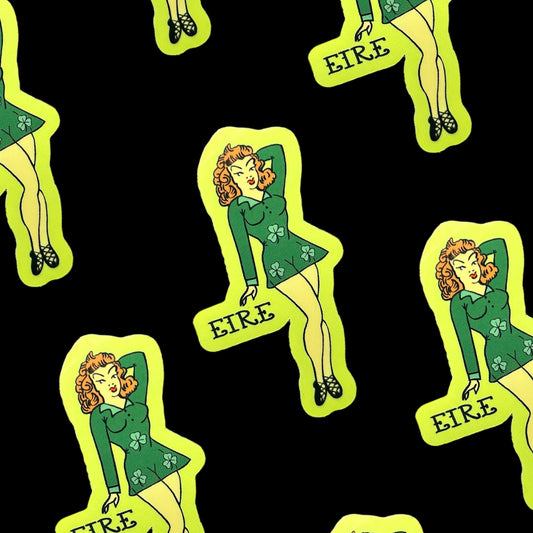 Pin-Up Irish Dancer Sticker