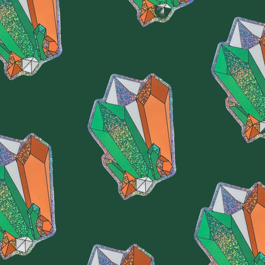 Irish Flag Colors Crystal Cluster Sticker