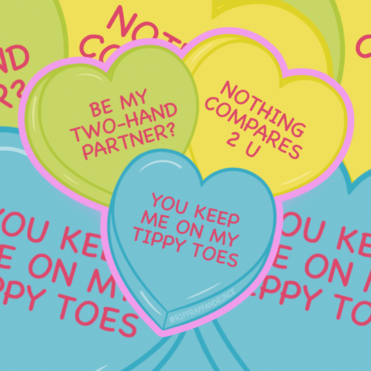 Valentine's Day Candy Hearts Sticker