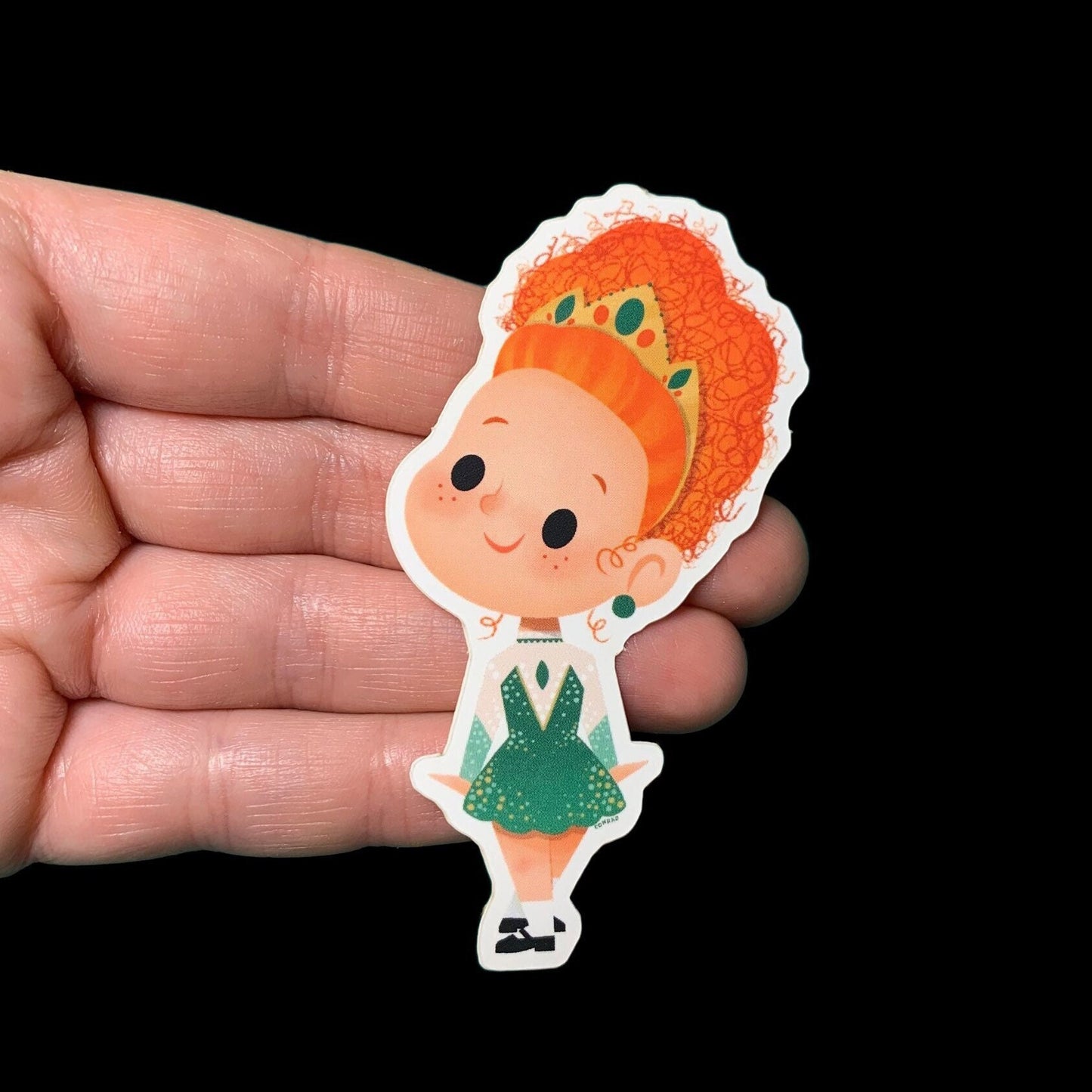 Lil Redhead Irish Dancer Sticker by Amanda Conrad