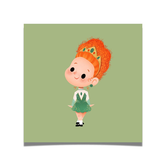 Lil Redhead Irish Dancer Art Print by Amanda Conrad