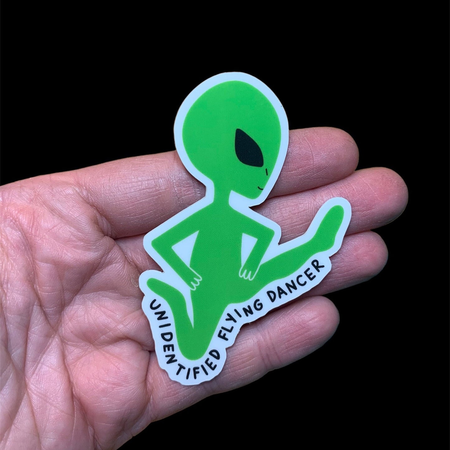 Glow-In-The-Dark Alien Irish Dancer Sticker