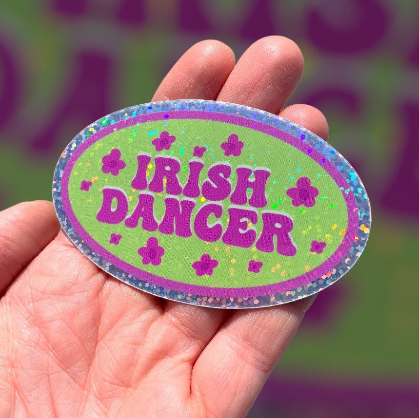Irish Dancer Y2K Glitter Sticker
