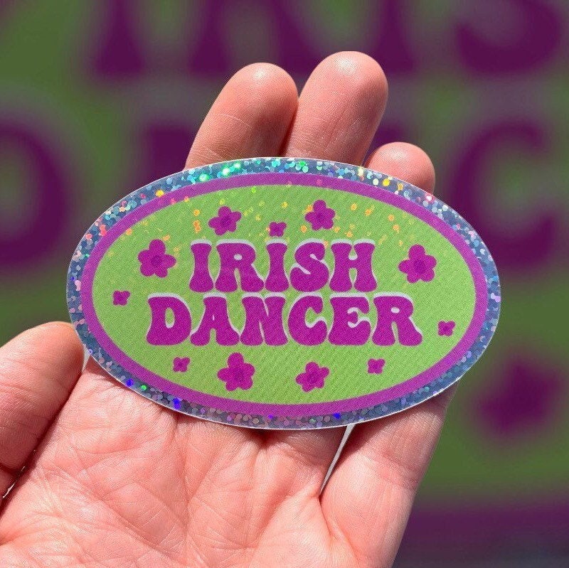 Irish Dancer Y2K Glitter Sticker