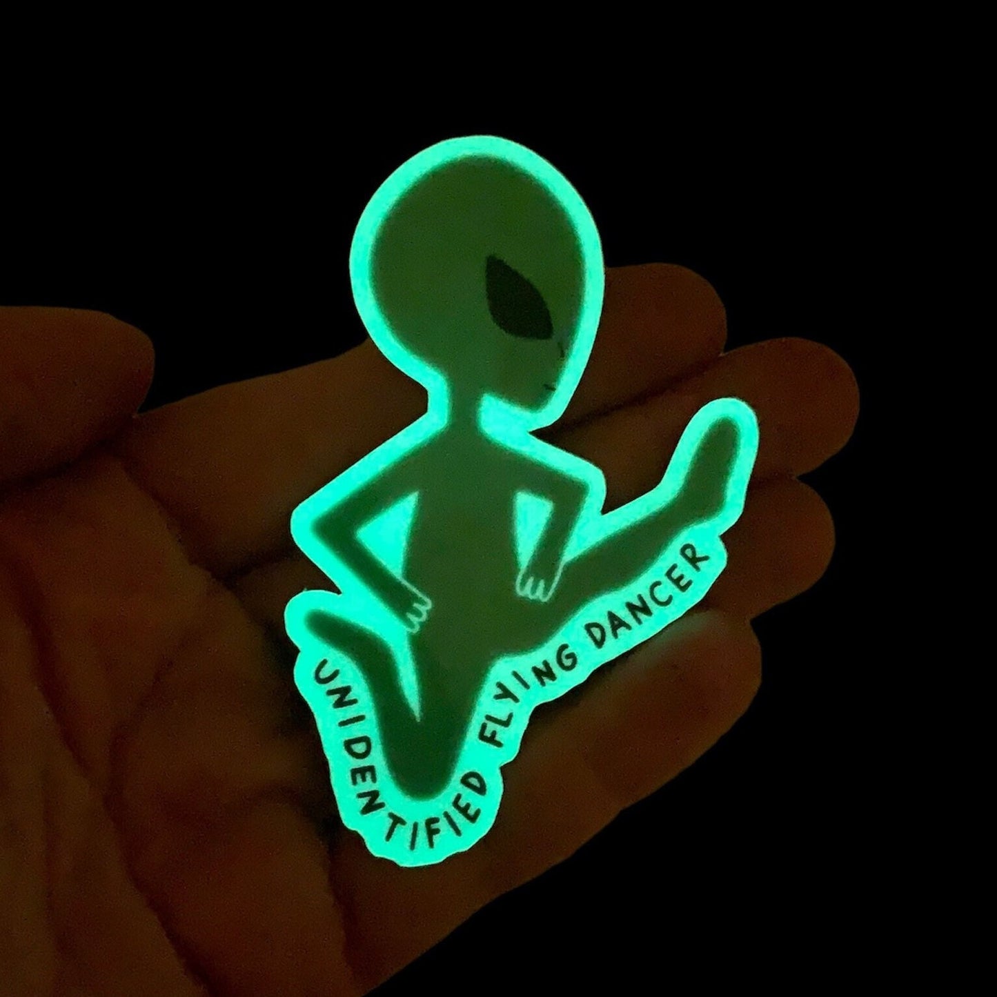 Glow-In-The-Dark Alien Irish Dancer Sticker