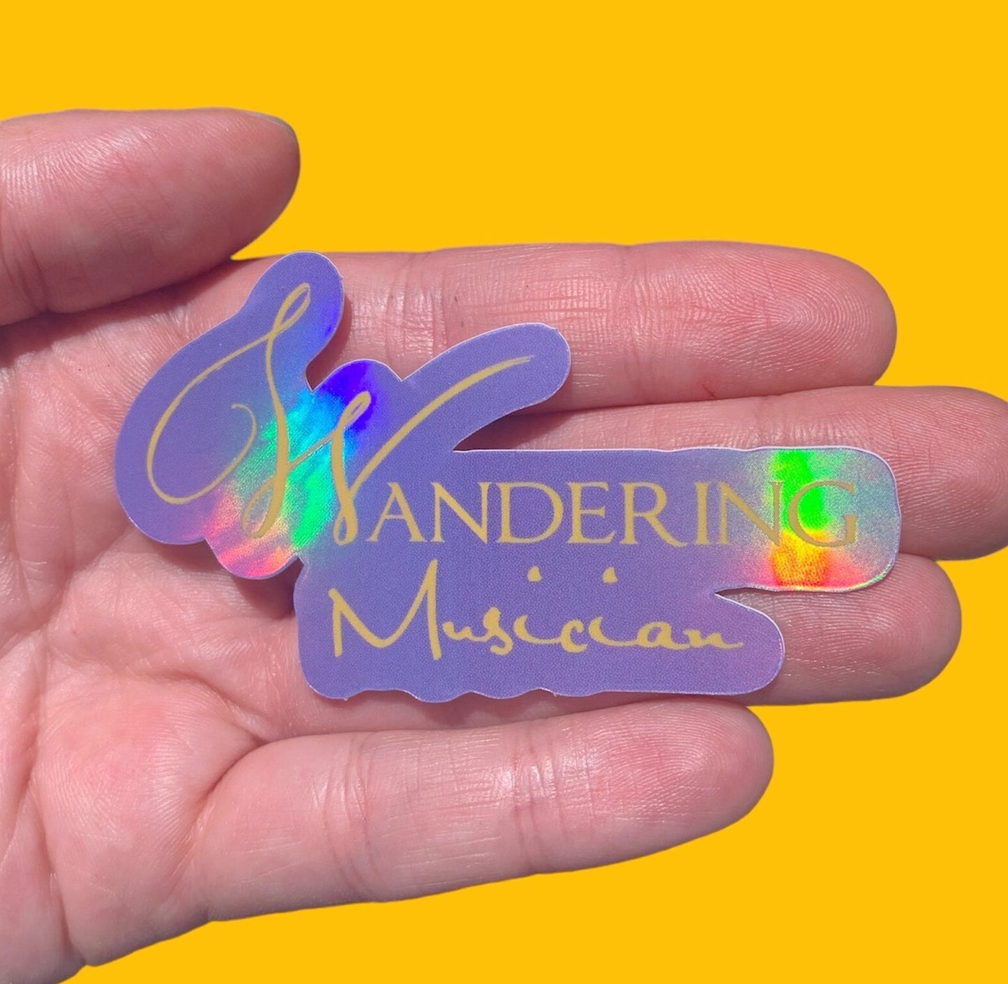 The Wandering Musician Holographic Sticker