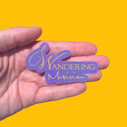 The Wandering Musician Holographic Sticker