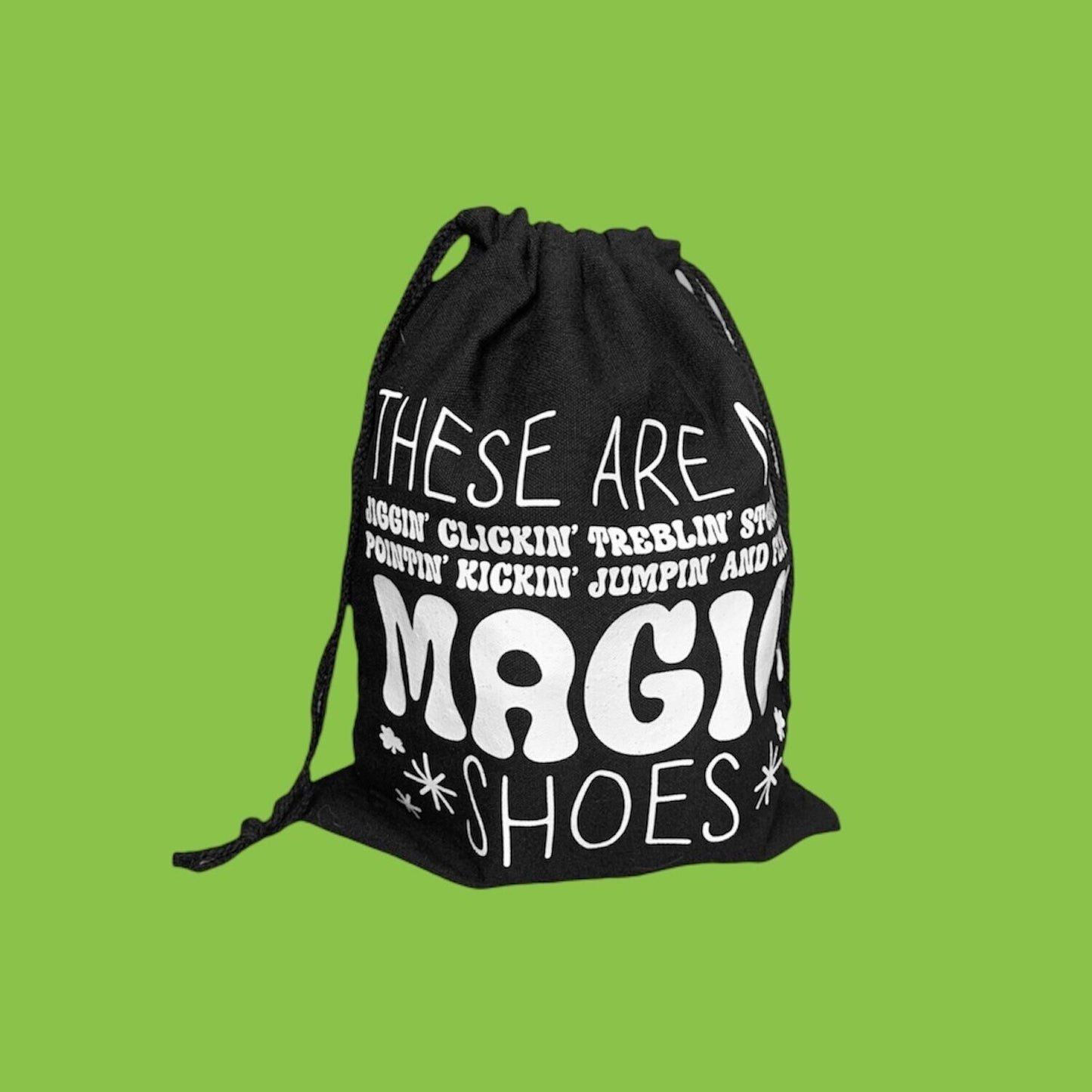 My Magical Irish Dance Shoes! // Drawstring Black Canvas Dance Shoe Bag