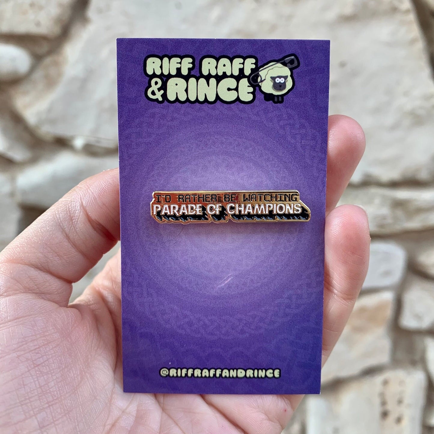 I'd Rather Be Watching Parade of Champions Enamel Pin