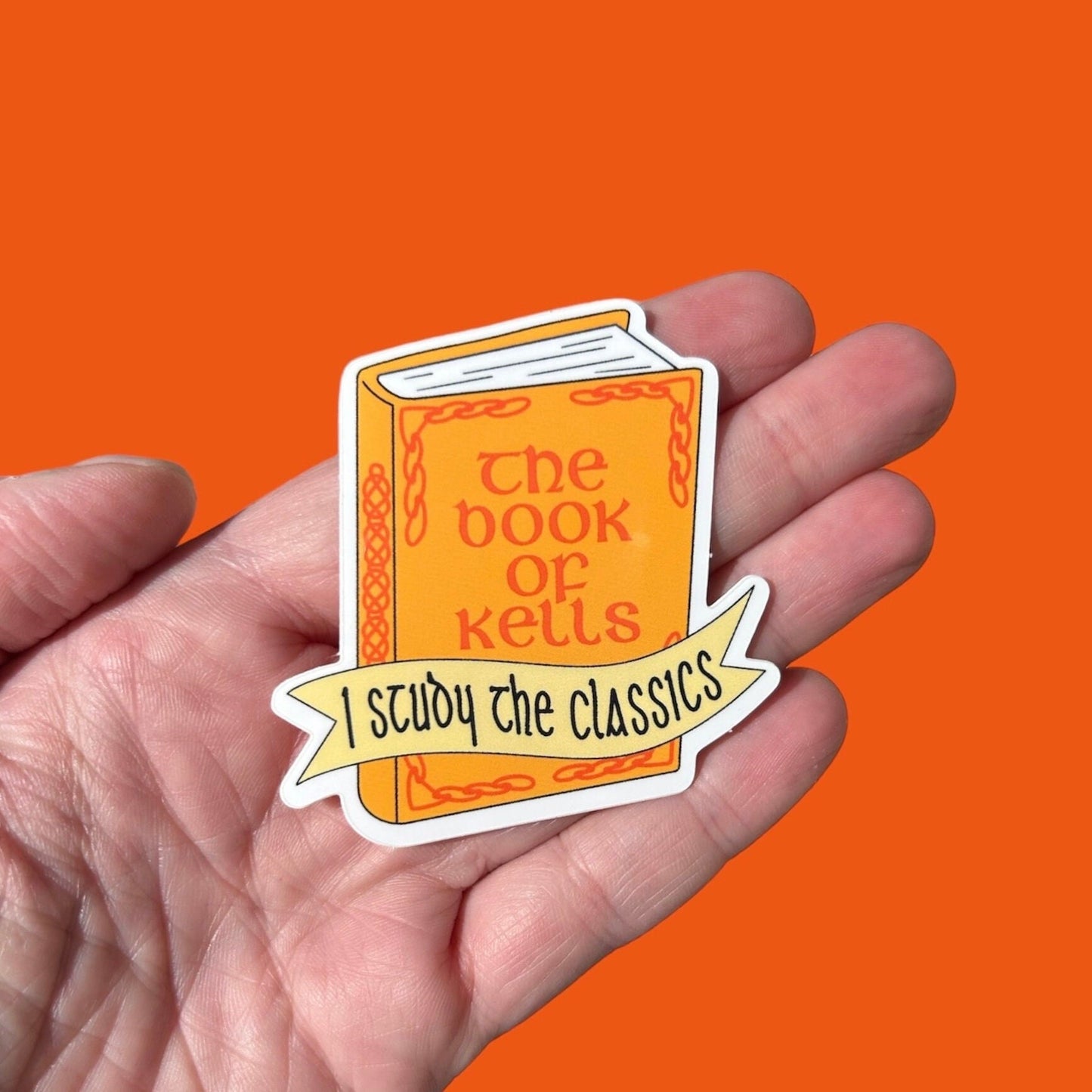 Book of Kells "I Study the Classics" Sticker